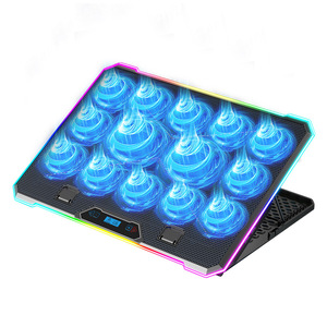 <span class=keywords><strong>Refroidisseur</strong></span> pour ordinateur <span class=keywords><strong>portable</strong></span> avec <span class=keywords><strong>13</strong></span> ventilateurs de refroidissement silencieux, lumières LED 2 ports USB 8 réglables en hauteur pour les ordinateurs portables 14-17 <span class=keywords><strong>pouces</strong></span> tablette support de refroidissement - Product Image 1