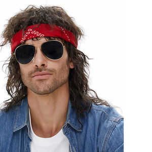 Europa y los Estados Unidos 80 Rock Wig Hombres Heavy Metal Disco Brown Long Curly Hair Punk <span class=keywords><strong>Peluca</strong></span> - Product Image 2