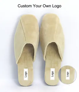 <span class=keywords><strong>Mules</strong></span> en fourrure chaudes pour femmes, printemps-automne, confortables, sans dos, plates, décontractées, à enfiler, à <span class=keywords><strong>talon</strong></span> bas, mocassins - Product Image 5