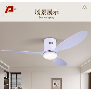 Ventilador de Techo LED Moderno con Regulador de Intensidad, Control Remoto de 6 Velocidades, 3 Aspas de ABS, Motor de CC - Iluminación para Cocina y Hogar - Product Image 3