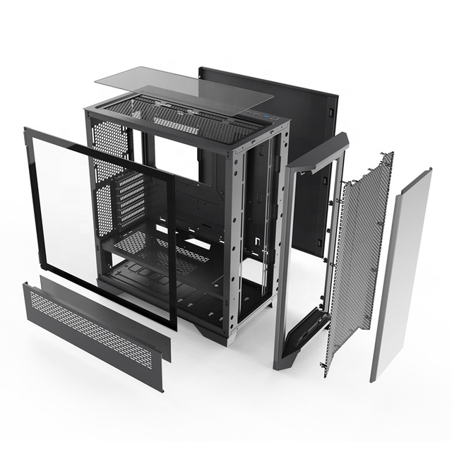 JNP Factory E-atxPc Chassis White Black Rgb Gaming Power Supply Water Cooler System Argb Fan Gamer Case