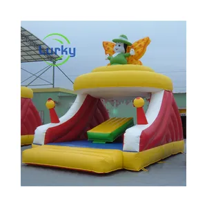 Popular Commercial Inflatable Bounce House Combo Slide Inflatable Elfin Bouncer For Sale