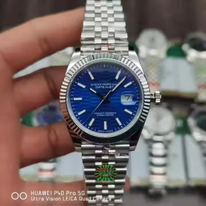 Custom Logo Designer Brand Style Luxury Gold Sapphire Crystal Dial 50 Bar Water Resistant Luminous Weekly Display Watch - Product Image 3