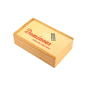 ผู้ผลิตราคาถูก Ivory สี Domino เกมไม้แกะสลักกล่อง