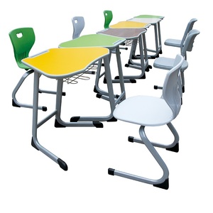 Wholesale <b>Adjustable</b> Modern Design Adult Student School Desk and Chair With PP Plastic PT-300R School Chair Classroom <b>Table</b> Desk - Product Image 5