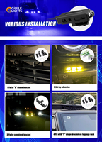 Feux de calandre de voiture LED ultra-minces LG20 super lumineux avec puces 7035 22W 900LM Feux de détresse LED automatiques Feux de détresse LED avant