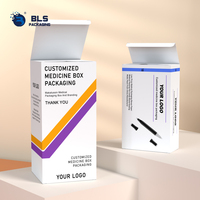 Boîte en papier d'emballage pharmaceutique de luxe pliable, personnalisée, avec impression, pelliculage mat et gaufrage