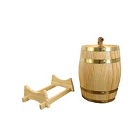 Baril à vin en chêne de petite taille au design moderne en stock, en bois de pin pour vin rouge, vin blanc et bière pour les fêtes