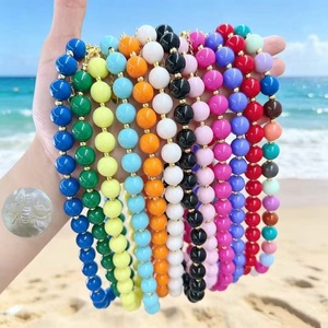 Colliers en perles acryliques style bohème, faible quantité minimum de commande, pour femmes, plage, été. - Product Image 1
