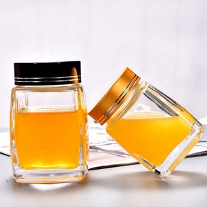 Weithalsglas mit quadratischem Boden aus Flintglas, luftdichter Schraubverschluss, lebensmittelecht, für Honig, Mayonnaise und Gewürze - Product Image 1