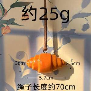 Llavero Creativo con Forma de Cuerno de Mano, de Goma, Simulación de Comida, Superficie de Agua Alcalina, Colgante para Decoración de Coche, Collar - Product Image 6