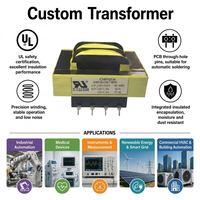 Transformateur de puissance monophasé personnalisable EI66 220 V vers 110 V (abaisseur) et 110 V vers 220 V (élévateur) pour fabricants professionnels
