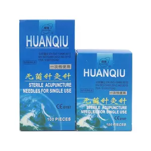 HUANQIU Brand Disposable Sterile Stainless Steel Dry Needling Acupuncture Needles One Needle One Tube 100pcs For Beginners