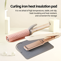 Étui de voyage en silicone de haute qualité pour fer à friser, grande taille, résistant à la chaleur, avec tapis de protection pour le rangement sûr des accessoires de coiffure