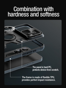 เคส <span class=keywords><strong>Nillkin</strong></span> <span class=keywords><strong>Camshield</strong></span> <span class=keywords><strong>Armor</strong></span> สำหรับ iPhone 15 Pro Max 15 Pro ฝาปิดเลื่อนโลหะ ป้องกันกล้อง กันกระแทก แข็งแรง ทนทาน พร้อมช่องโลโก้ - Product Image 3