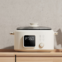 Olla Eléctrica HY en Oferta, Multifuncional, Automática, de Gran Capacidad, Inteligente, Antiadherente, Digital, para Cocinar Arroz, 4L