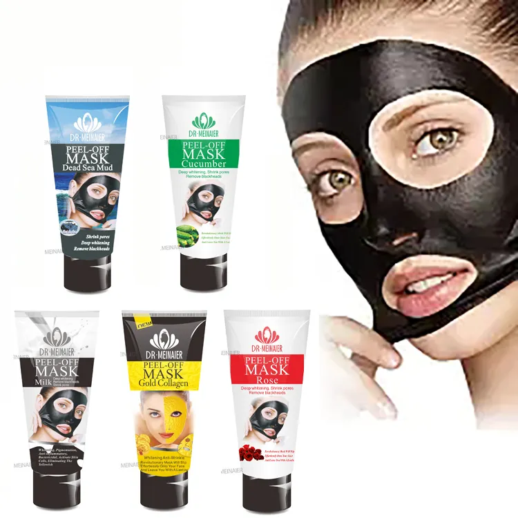 Private Label Wholesale 60g 24k gold Charcoal Face Mask Nose Peeling Off Black Mask for Blackhead Removal