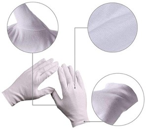 100% coton logo personnalisé gants en coton bijoux gants pour bijoux montre caméra nettoyage - Product Image 3