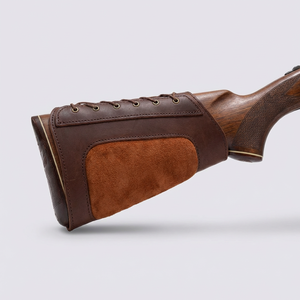 Leren wangsteunholster met anti-slip lussen, jacht-munitiehoes met suède kussen, jachtgeschenk voor mannen - Product Image 4