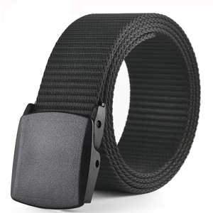 Nylon tactical outdoor <b>elastic</b> braided <b>belt</b>, student men's and women's casual plastic buckle logo <b>elastic</b> waist <b>belt</b> - Product Image 5