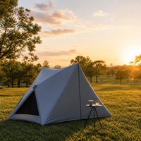 Tente de camping portable à ouverture automatique en 1 seconde, avec revêtement occultant épais, protection solaire et anti-moustiques pour l'extérieur