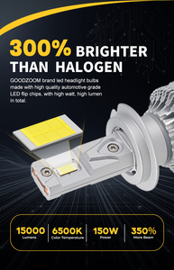 GOODZOOM <span class=keywords><strong>Ampoule</strong></span> de phare de <span class=keywords><strong>voiture</strong></span> LED puissante <span class=keywords><strong>H7</strong></span>, ampoules de phare de <span class=keywords><strong>voiture</strong></span> LED <span class=keywords><strong>H7</strong></span> Canbus H11, lumières LED super brillantes <span class=keywords><strong>pour</strong></span> <span class=keywords><strong>voiture</strong></span> 150w/paire - Product Image 3