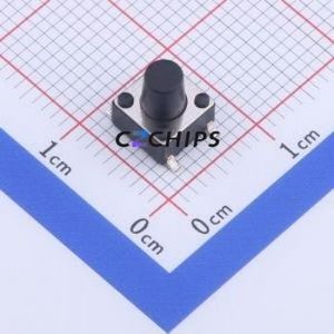 GT-TC089C-H075-L1 Tactile Switch SMD-4P,6x6mm Switch Single Pole Single Throw Round Button 1N Vertical Mount - Product Image 1