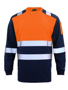 เสื้อกั๊กนิรภัยสะท้อนแสงเรืองแสงสีเหลืองอบอุ่นแขนยาวเสื้อผ้าสะท้อนแสงโลโก้เรืองแสงสำหรับเพิ่มทัศนวิสัย - Product Image 3