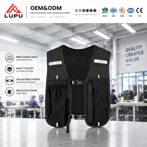 Chaleco Deportivo Reflectante LUPU con Malla, Bolsillos Múltiples, Ajustable, para Correr, Personalizable OEM ODM - Product Image 1
