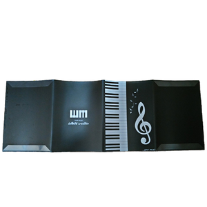Cartella di archiviazione musicale su misura per pianoforte 4 pagine in plastica nera A4 - Product Image 3
