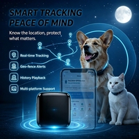 Rastreador GPS 4G LTE WiFi GSM para Perros y Gatos, Localizador GPS para Mascotas a Prueba de Agua, Rastreo en Tiempo Real, Antipérdida, para Perros, Gatos y Animales