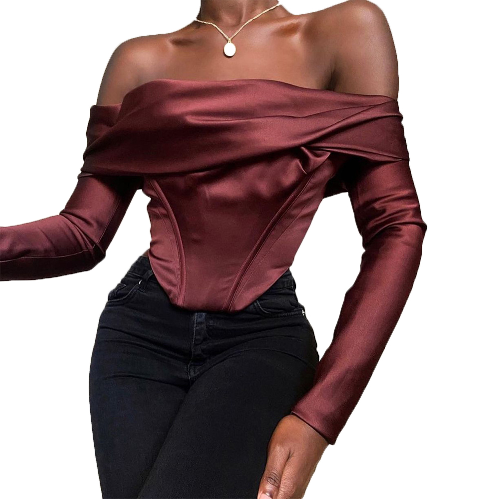 Blusas de cetim para festas Clearance