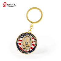 Porte-clés en gros personnalisé avec logo gravé, finition nickel noir pour récompense de reconnaissance des services