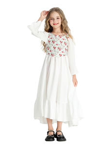 Vestido retro medieval para <span class=keywords><strong>niñas</strong></span> con bordes con volantes, ropa para niños <span class=keywords><strong>de</strong></span> pastizales coloniales del Renacimiento victoriano - Product Image 6