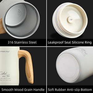 Pinkah 16Oz Thép Không Gỉ Chân Không Đôi Tường Du Lịch Cốc Cà Phê Biểu Tượng Tùy Chỉnh Mang Nhãn Hiệu Cách Nhiệt Cốc Với Xử Lý Thân Thiện Với Môi - Product Image 6