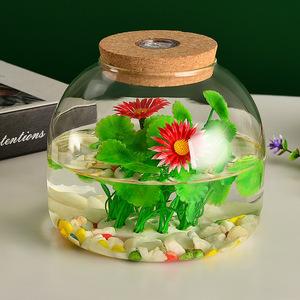 Moderne Klare Glas-Tischvase und Terrarien Heimdekoration mit Individualisiertem Logo Verkauf für Hochzeiten - Product Image 4