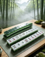 Vente en gros de jeux de mahjong américains de luxe personnalisés avec logo, cadeau d'entreprise OEM ODM