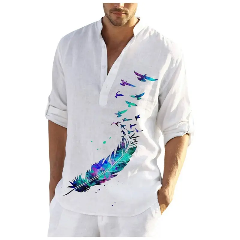 Long Sleeve Camisa Masculina Luxury White Shirt Men New Slim Fit Flower Chemise Homme Social Men Club Prom Shirt