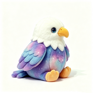 Peluche d'aigle galaxie personnalisable, peluche d'aigle chauve, peluche d'aigle pastel, peluche d'oiseau colorée - Product Image 5