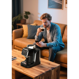 Cafetera Portátil para Espresso y Café Turco, Carcasa de Plástico con Función de Limpieza con Agua Caliente para Uso en el Hogar o en Hoteles, Cafetera Eléctrica Portátil - Product Image 3