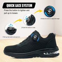 Chaussures de sécurité avec boutons intelligents, légères, respirantes, confortables, amortissantes. Convient pour le travail estival.