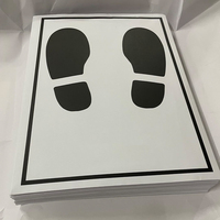 Tapis de sol jetable en papier pour voitures, motif empreinte noire, protection de tapis de véhicule à usage unique, feuille de protection intérieure