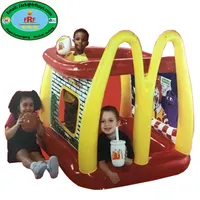 حار بيع حزب ألعاب طعام نفخ ماكدونالدز مطعم أطفال يلعبون الأرض
