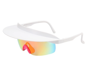 Gafas de <span class=keywords><strong>sol</strong></span> deportivas <span class=keywords><strong>para</strong></span> <span class=keywords><strong>hombre</strong></span>, montura grande UV400, lentes de PC, a prueba de viento, gafas <span class=keywords><strong>para</strong></span> montar en la playa con visera con sombrero, gafas de <span class=keywords><strong>sol</strong></span> - Product Image 6