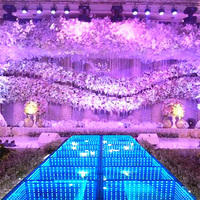 Piste de danse supérieure populaire à la mode 2025 avec piste de danse à fleurs claires à lumière LED