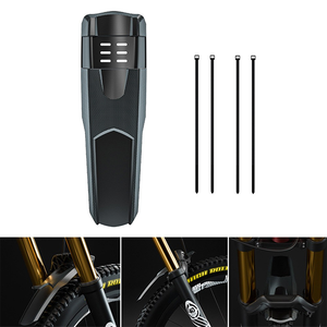 Garde-boue avant/arrière pour VTT <span class=keywords><strong>Fat</strong></span> <span class=keywords><strong>Bike</strong></span>, adapté au cyclisme AM/DH/FR, en matériau PP noir, écologique et durable, pour BMX et vélos de route - Product Image 3