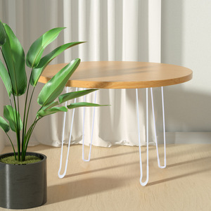 Pieds de table en forme de pattes de chat blancs, 32cm, 42cm, 50cm, en fer forgé, design minimaliste, installation facile, pour table basse, utilisation en extérieur - Product Image 1
