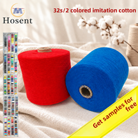 Fil de polyester teint effet coton chenille 32S/2, vente en gros, fil de polyester pur directement du fabricant