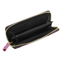 Dompet Koin Hawaii Tempat Kartu Identitas dengan Desain Bunga Hau, Kulit PU Anti Air, Cetak Kustom, Dompet Panjang Wanita dengan Ritsleting