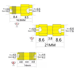 SMA nam và nữ RF Coax Adapter kết nối, thẳng góc bên phải, t Loại splitter, mạ vàng, - Product Image 2